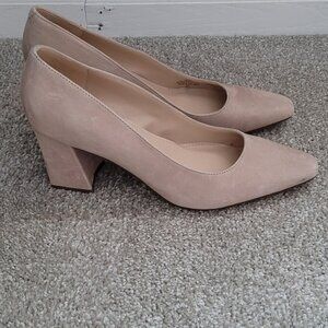 Marc Fisher Neutral Suede Pumps